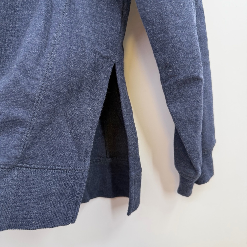 Wildfox Social Embroidered Sweatshirt Women’s S Navy French Terry Side Slit - Picture 3 of 7